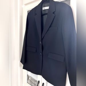 Zara Back Button detail Boyfriend Blazer